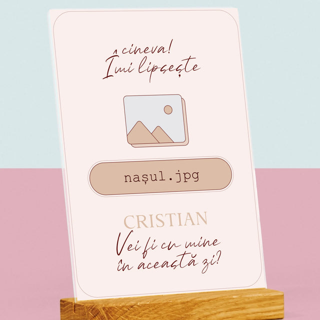 Numele Și Semnătura: Îmi Lipsește Cineva ... Nașul - Imprimare Pe Sticlă Acrilică (Verticală)