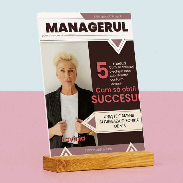 Copertă Derevistă: Managerul - Imprimare Pe Sticlă Acrilică (Verticală)