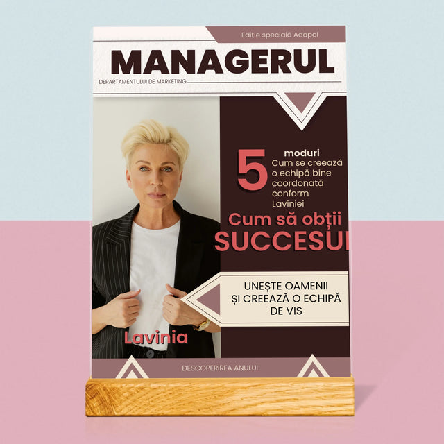 Copertă Derevistă: Managerul - Imprimare Pe Sticlă Acrilică (Verticală)