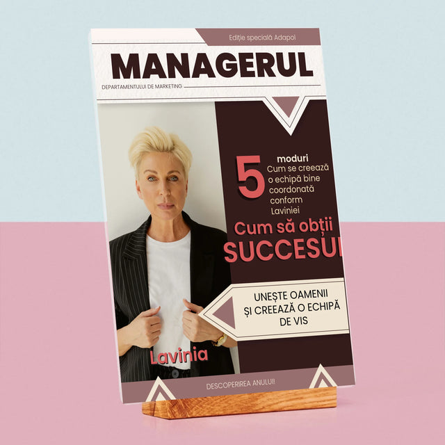 Copertă Derevistă: Managerul - Imprimare Pe Sticlă Acrilică (Verticală)