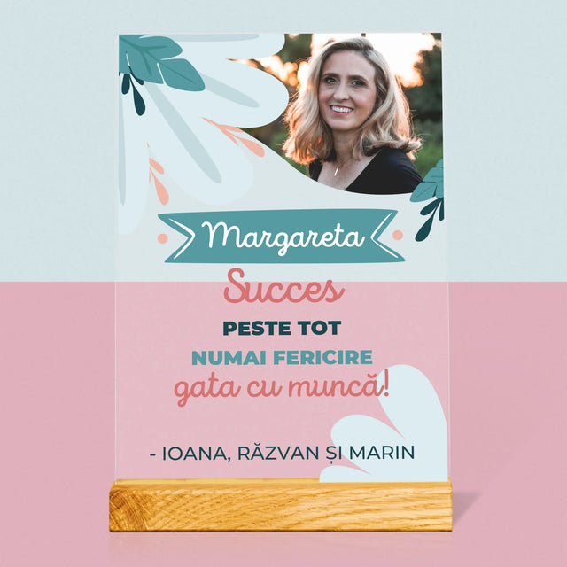 Fotografie Si Semnătură: Succese - Acum Nu Mai Ești La Muncă - Imprimare Pe Sticlă Acrilică (Verticală)