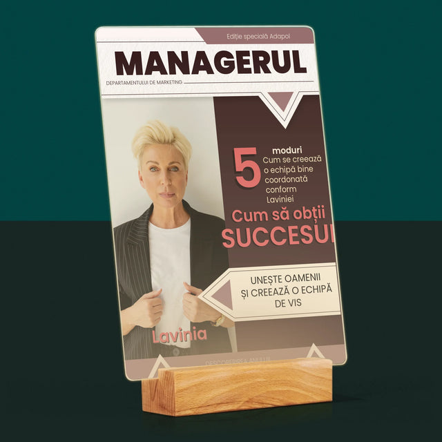 Copertă Derevistă: Managerul - Imprimare Pe Sticlă Acrilică (Verticală)