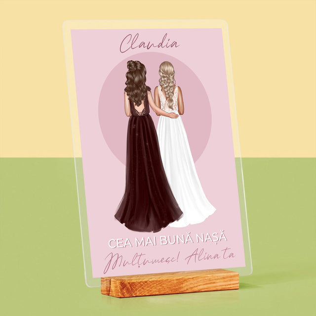 Creator De Personaj: Cea Mai Bună Nașă - Imprimare Pe Sticlă Acrilică (Verticală)