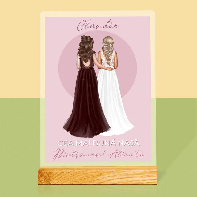 Creator De Personaj: Cea Mai Bună Nașă - Imprimare Pe Sticlă Acrilică (Verticală)