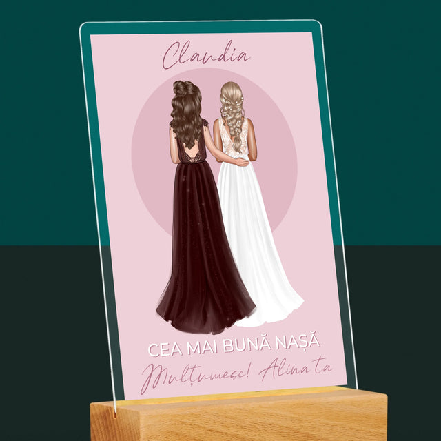 Creator De Personaj: Cea Mai Bună Nașă - Imprimare Pe Sticlă Acrilică (Verticală)