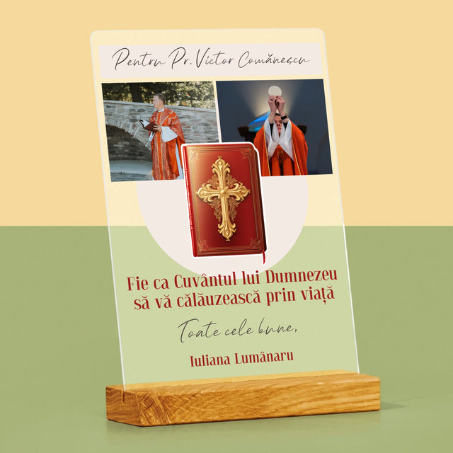 Colaj De Fotografii: Cuvântul Lui Dumnezeu - Imprimare Pe Sticlă Acrilică (Verticală)