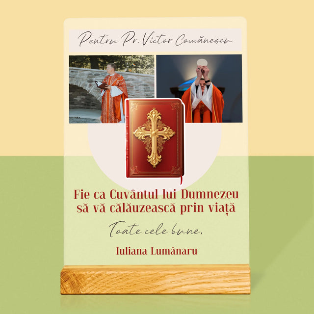 Colaj De Fotografii: Cuvântul Lui Dumnezeu - Imprimare Pe Sticlă Acrilică (Verticală)