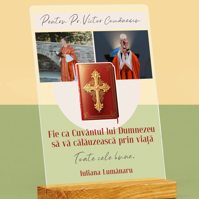 Colaj De Fotografii: Cuvântul Lui Dumnezeu - Imprimare Pe Sticlă Acrilică (Verticală)