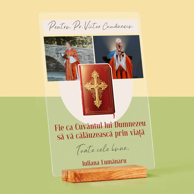 Colaj De Fotografii: Cuvântul Lui Dumnezeu - Imprimare Pe Sticlă Acrilică (Verticală)