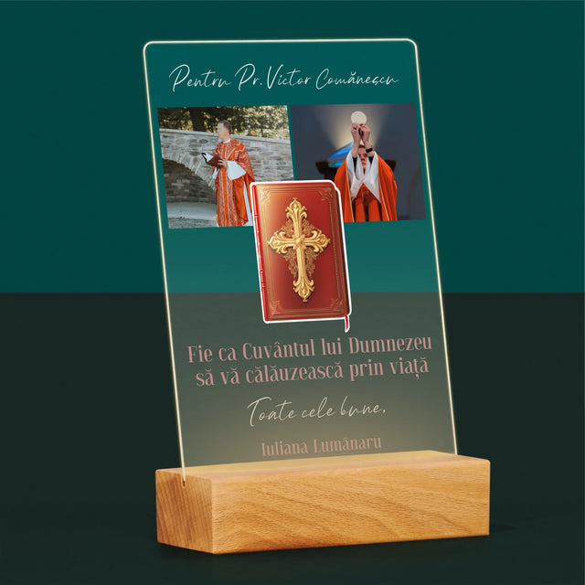 Colaj De Fotografii: Cuvântul Lui Dumnezeu - Imprimare Pe Sticlă Acrilică (Verticală)