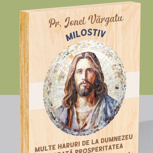Numele Și Semnătura: Un Preot Milostiv - Imprimare Pe Lemn ( Verticală)