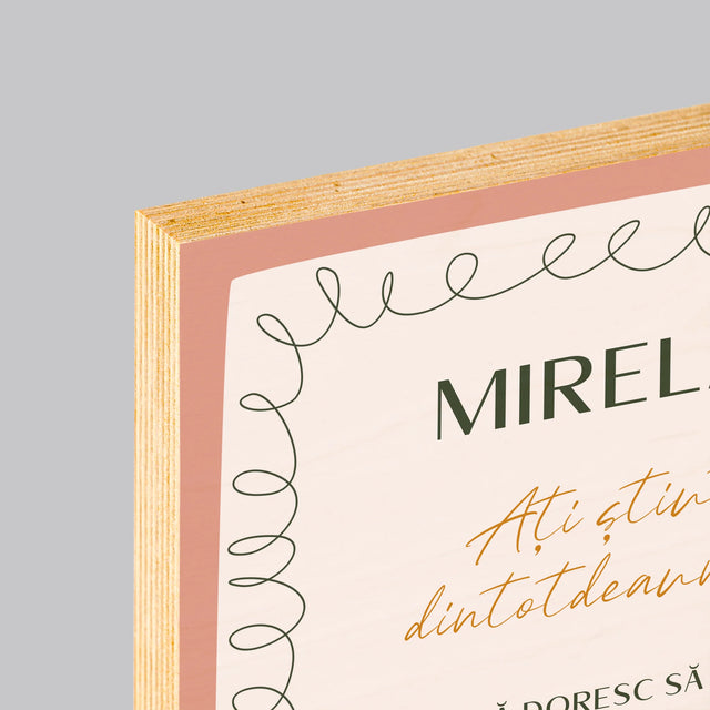 Fotografie Si Semnătură: Ați Știut Dintotdeauna - Imprimare Pe Lemn ( Verticală)