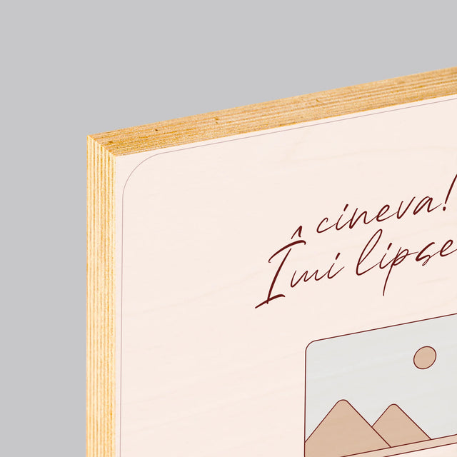 Numele Și Semnătura: Îmi Lipsește Cineva ... Nașul - Imprimare Pe Lemn ( Verticală)