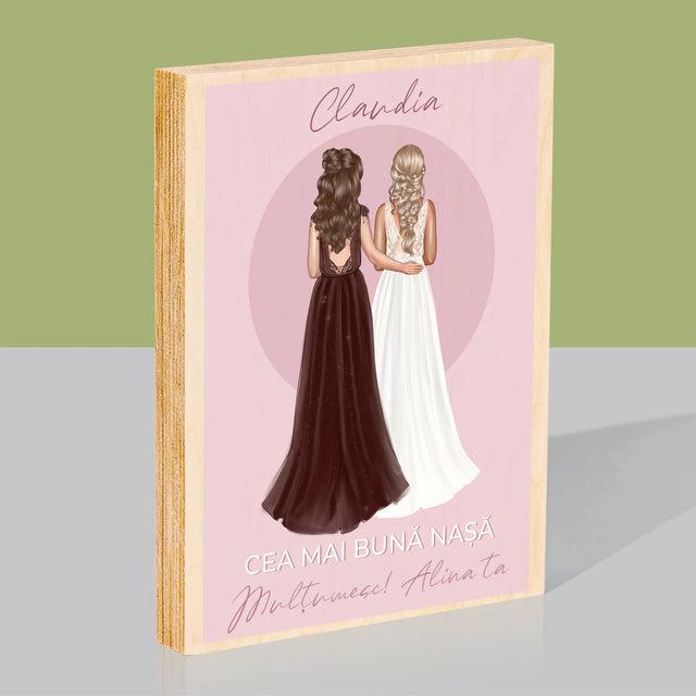 Creator De Personaj: Cea Mai Bună Nașă - Imprimare Pe Lemn ( Verticală)