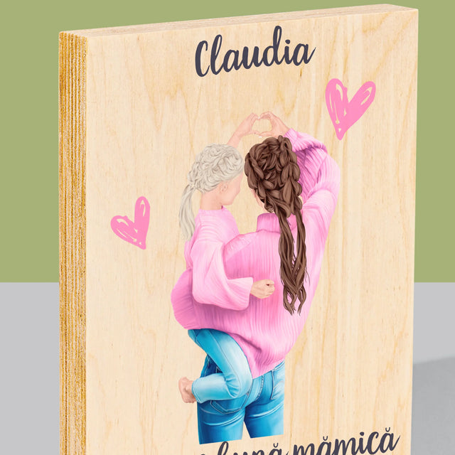 Creator De Personaj: Cea Mai Bună Mămică Din Lume - Imprimare Pe Lemn ( Verticală)