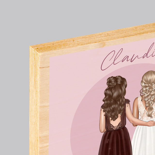 Creator De Personaj: Cea Mai Bună Nașă - Imprimare Pe Lemn ( Verticală)