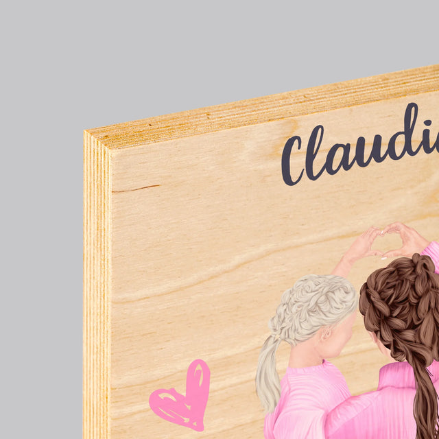 Creator De Personaj: Cea Mai Bună Mămică Din Lume - Imprimare Pe Lemn ( Verticală)