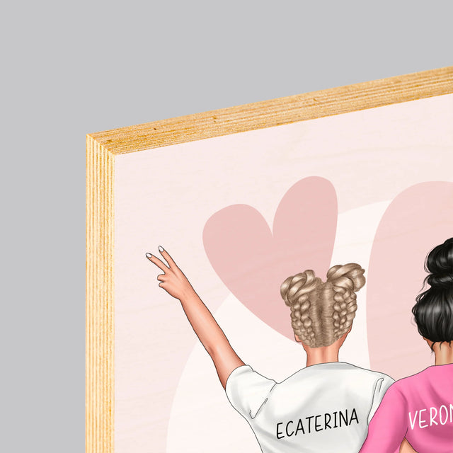 Creator De Personaj: Cea Mai Bună Soră Din Lume - Imprimare Pe Lemn ( Verticală)