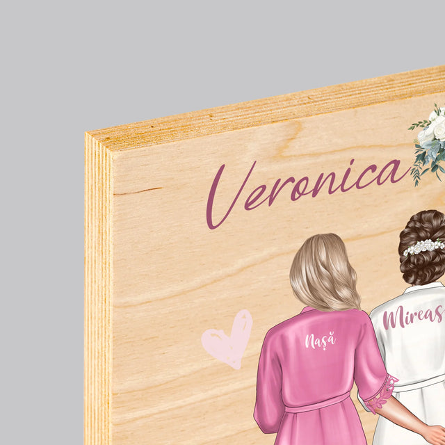 Creator De Personaj: Vei Fi Nașa Mea - Imprimare Pe Lemn ( Verticală)