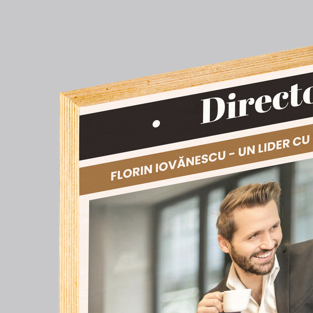 Copertă Derevistă: Director - Imprimare Pe Lemn ( Verticală)