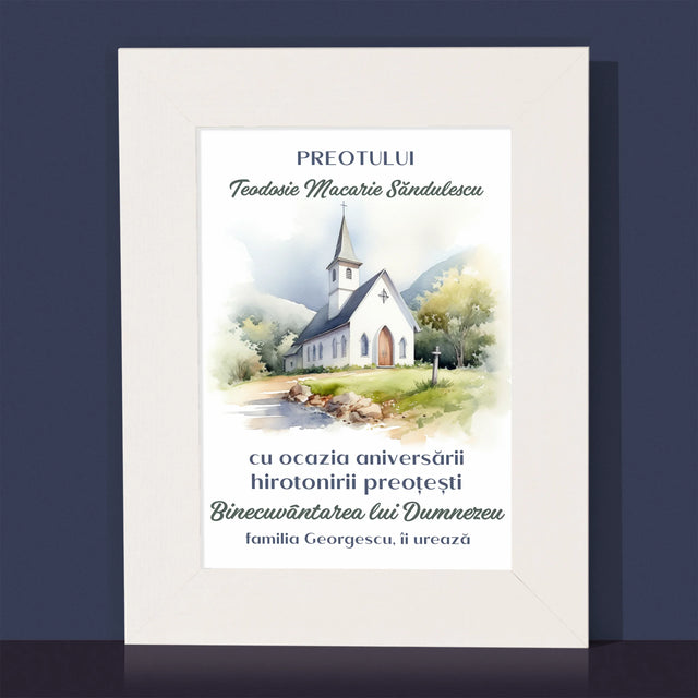 Numele Și Semnătura: Aniversarea Hirotonirii Preoțești - Ramă Pentru Fotografii (Horizontală)