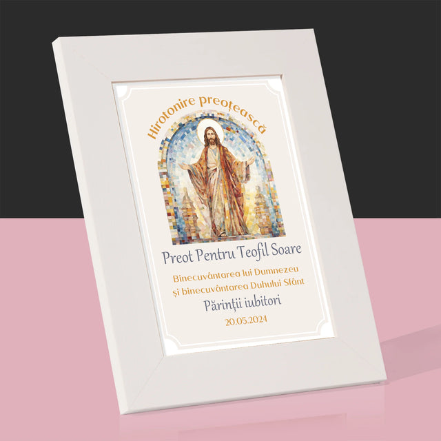 Numele Și Semnătura: Hirotonire Preoțească - Ramă Pentru Fotografii (Horizontală)
