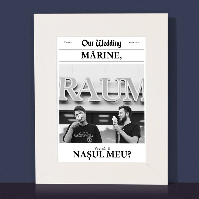 Fotografie Si Semnătură: Our Wedding Naș - Ramă Pentru Fotografii (Horizontală)