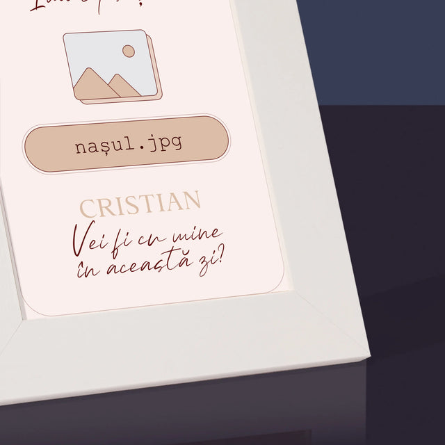 Numele Și Semnătura: Îmi Lipsește Cineva ... Nașul - Ramă Pentru Fotografii (Horizontală)