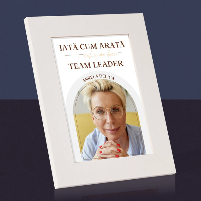 Fotografie Si Semnătură: Cel Mai Bun Lider De Echipă - Ramă Pentru Fotografii (Horizontală)