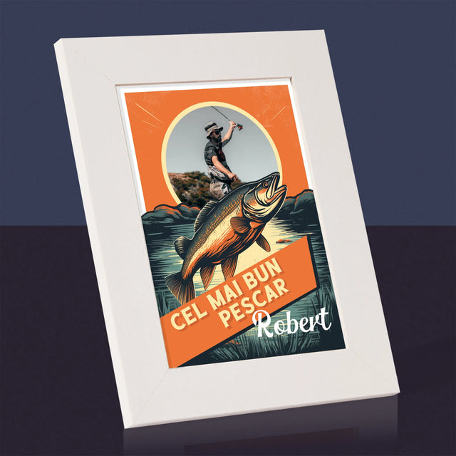 Fotografie Si Semnătură: Cel Mai Bun Pescar - Ramă Pentru Fotografii (Horizontală)