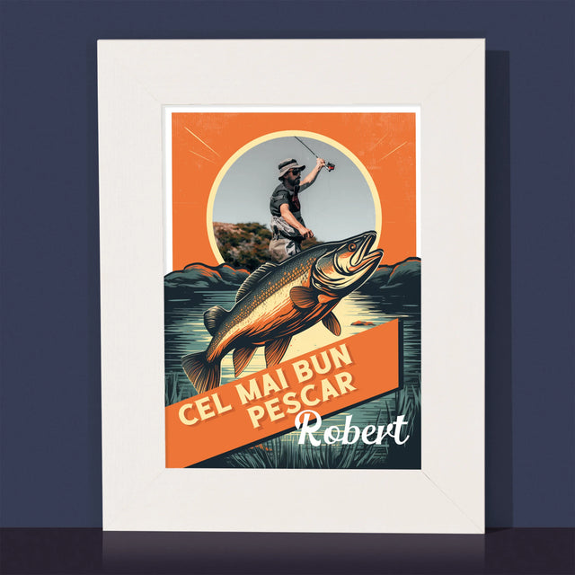Fotografie Si Semnătură: Cel Mai Bun Pescar - Ramă Pentru Fotografii (Horizontală)