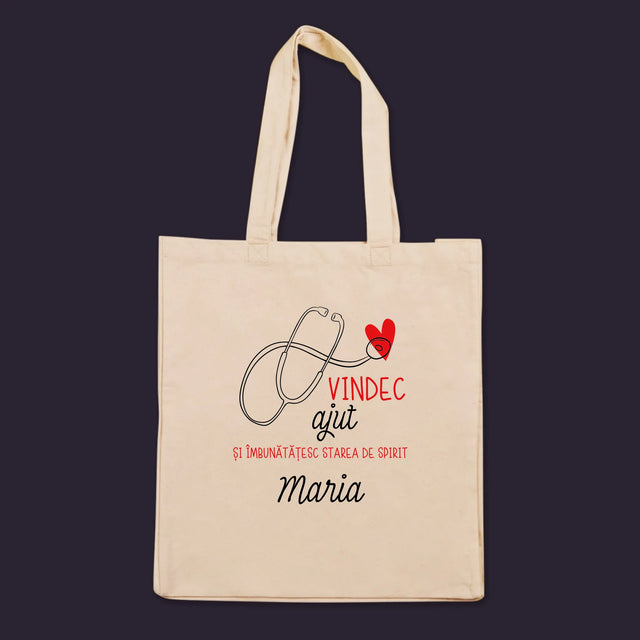 Numele Și Semnătura: Vindec Ajut - Sacoșă De Pânză