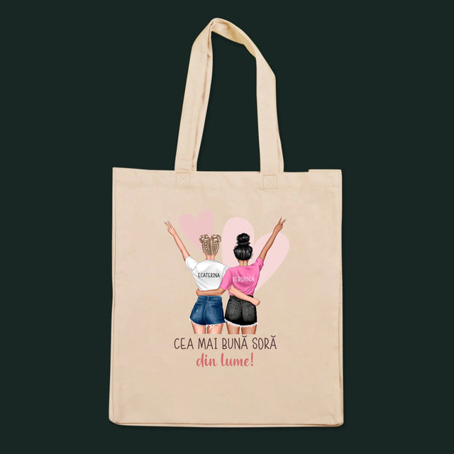 Creator De Personaj: Cea Mai Bună Soră Din Lume - Sacoșă De Pânză