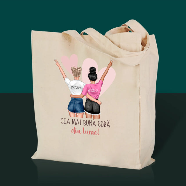 Creator De Personaj: Cea Mai Bună Soră Din Lume - Sacoșă De Pânză