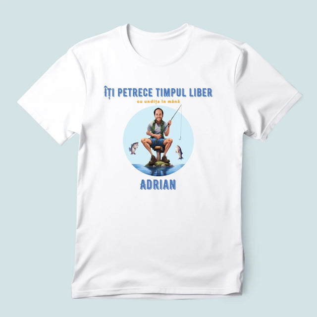 Fotografie Si Semnătură: Îți Petrece Timpul Liber - Tricou Pentru Bărbați