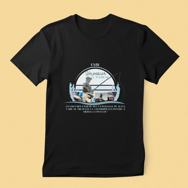 Formă Din Fotografii: Un Pescar Cu Pasiune - Tricou Pentru Bărbați