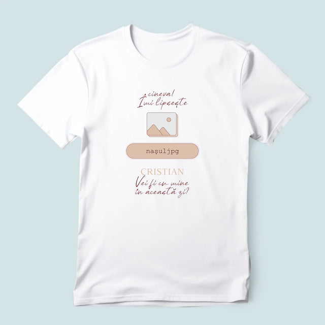 Numele Și Semnătura: Îmi Lipsește Cineva ... Nașul - Tricou Pentru Bărbați