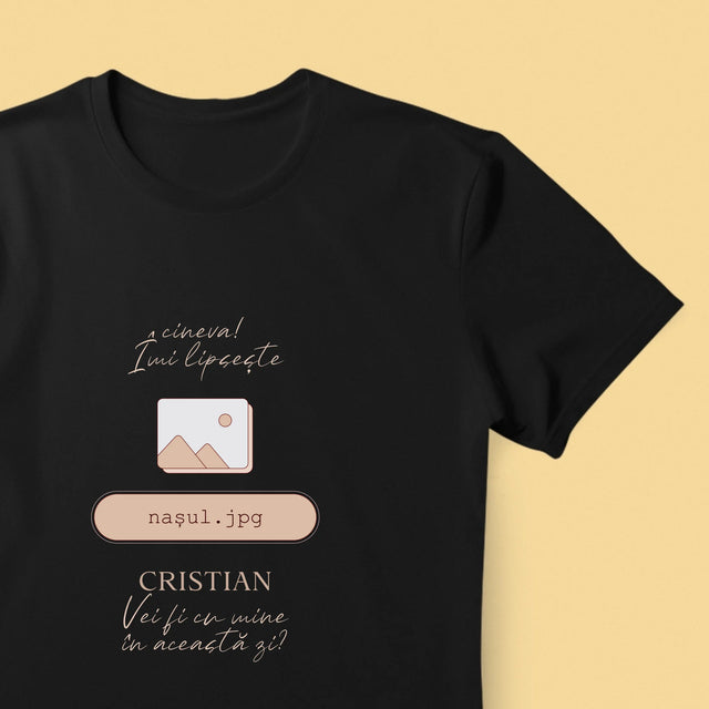 Numele Și Semnătura: Îmi Lipsește Cineva ... Nașul - Tricou Pentru Bărbați