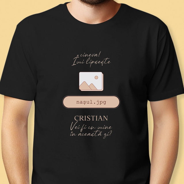 Numele Și Semnătura: Îmi Lipsește Cineva ... Nașul - Tricou Pentru Bărbați