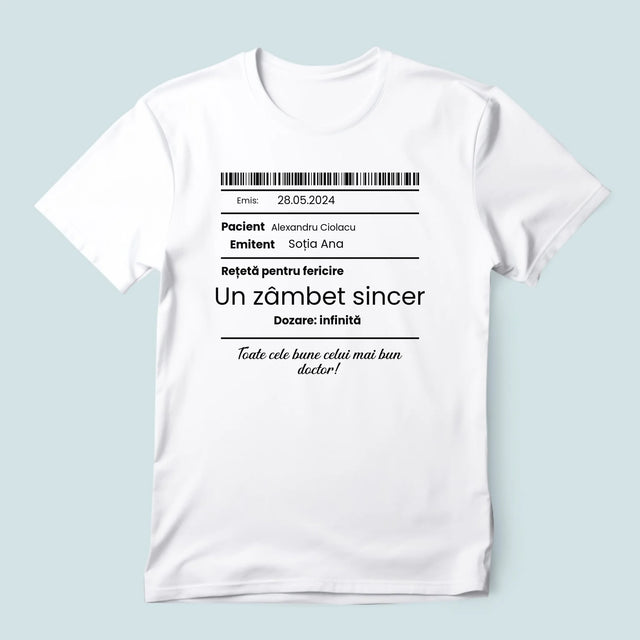 Numele Și Semnătura: Rețetă Pentru Fericire - Tricou Pentru Bărbați