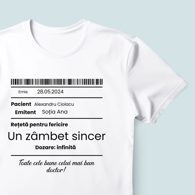Numele Și Semnătura: Rețetă Pentru Fericire - Tricou Pentru Bărbați