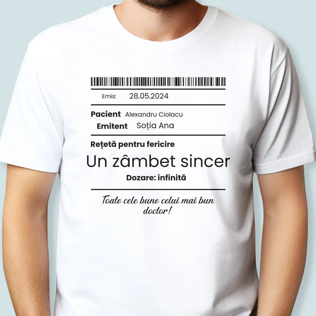 Numele Și Semnătura: Rețetă Pentru Fericire - Tricou Pentru Bărbați