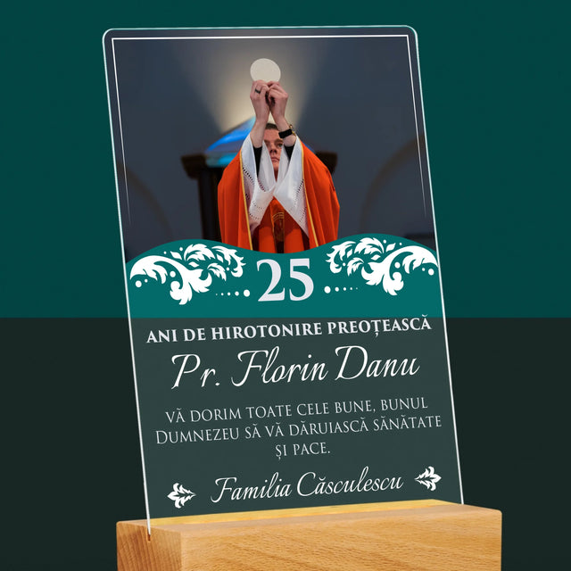 Fotografie Si Semnătură: Jubileul Hirotonirii Preoțești - Imprimare Pe Sticlă Acrilică (Verticală)