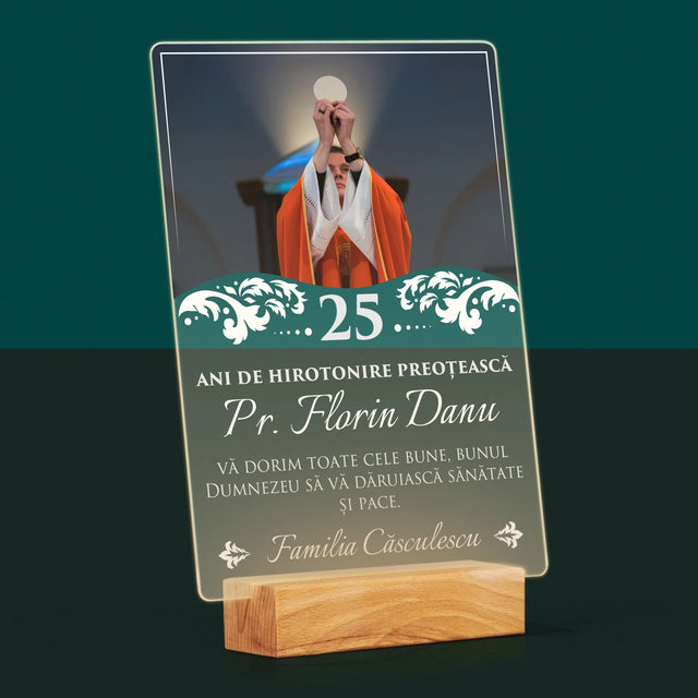 Fotografie Si Semnătură: Jubileul Hirotonirii Preoțești - Imprimare Pe Sticlă Acrilică (Verticală)