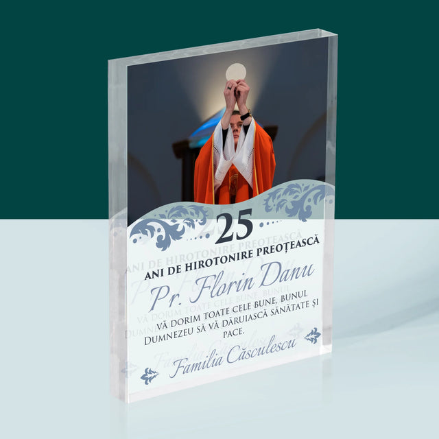 Fotografie Si Semnătură: Jubileul Hirotonirii Preoțești - Bloc Acrilic
