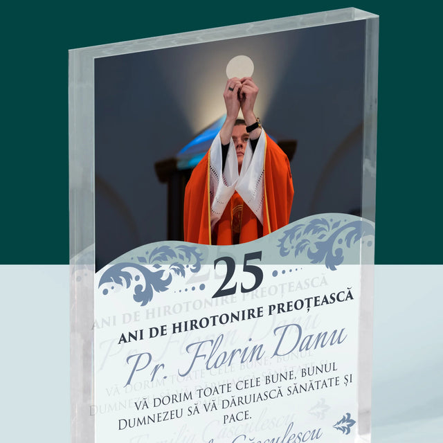 Fotografie Si Semnătură: Jubileul Hirotonirii Preoțești - Bloc Acrilic