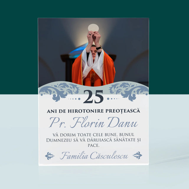 Fotografie Si Semnătură: Jubileul Hirotonirii Preoțești - Bloc Acrilic