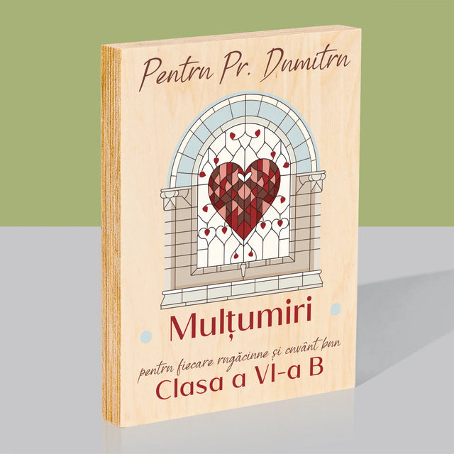 Numele Și Semnătura: Mulțumiri Pentru Rugăciuni - Imprimare Pe Lemn ( Verticală)