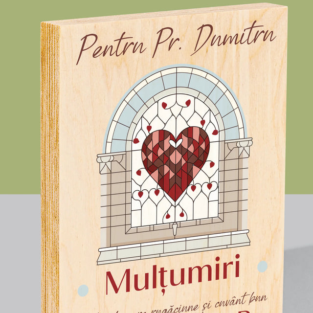 Numele Și Semnătura: Mulțumiri Pentru Rugăciuni - Imprimare Pe Lemn ( Verticală)
