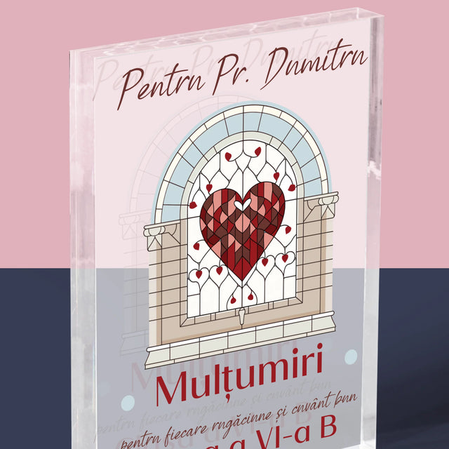 Numele Și Semnătura: Mulțumiri Pentru Rugăciuni - Bloc Acrilic
